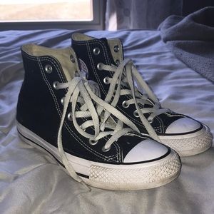 Black high top converse